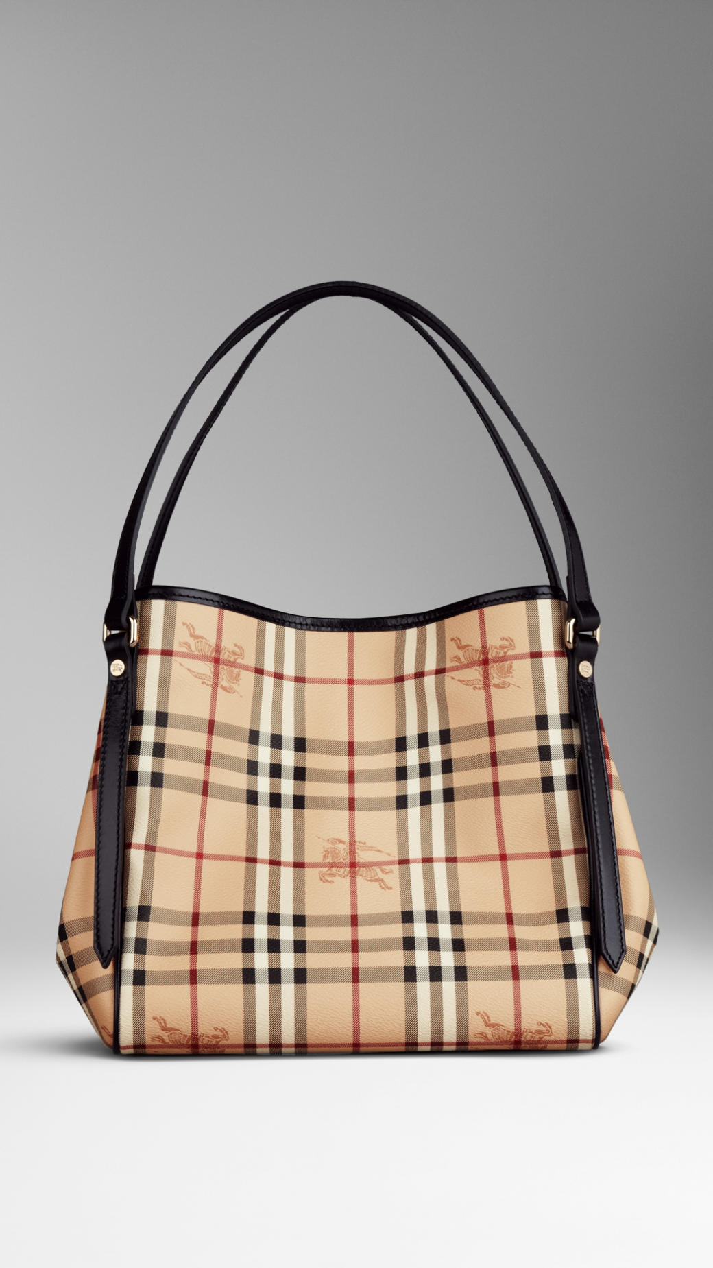 Burberry The Small Canter In Haymarket Check in Natural Lyst