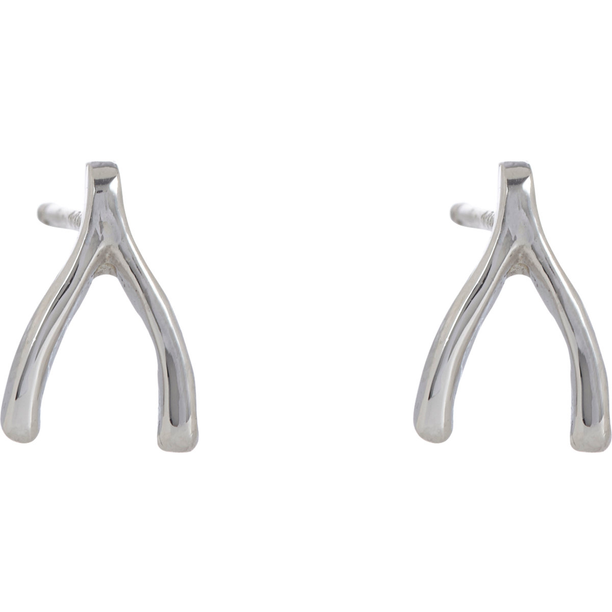 Lyst Jennifer Meyer Wishbone Studs In White Gallery