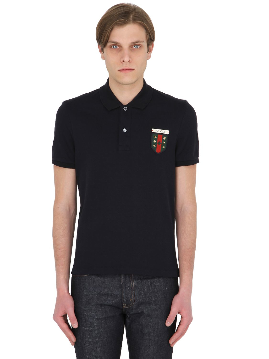 gucci crest polo