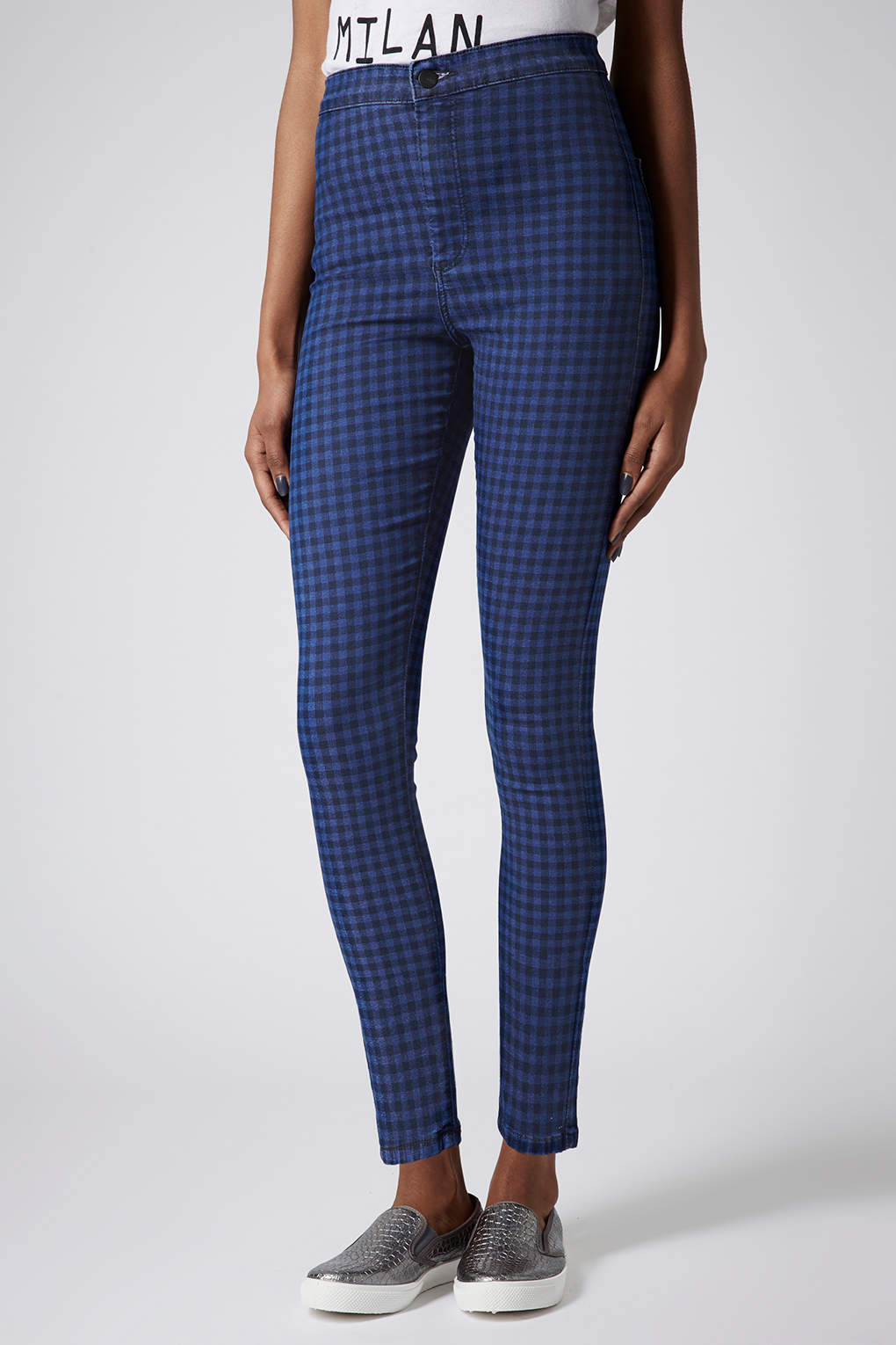 gingham joni jeans