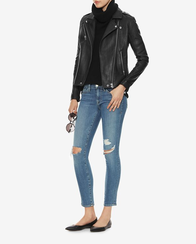 Iro Tara Moto Leather Jacket In Black Lyst Gallery