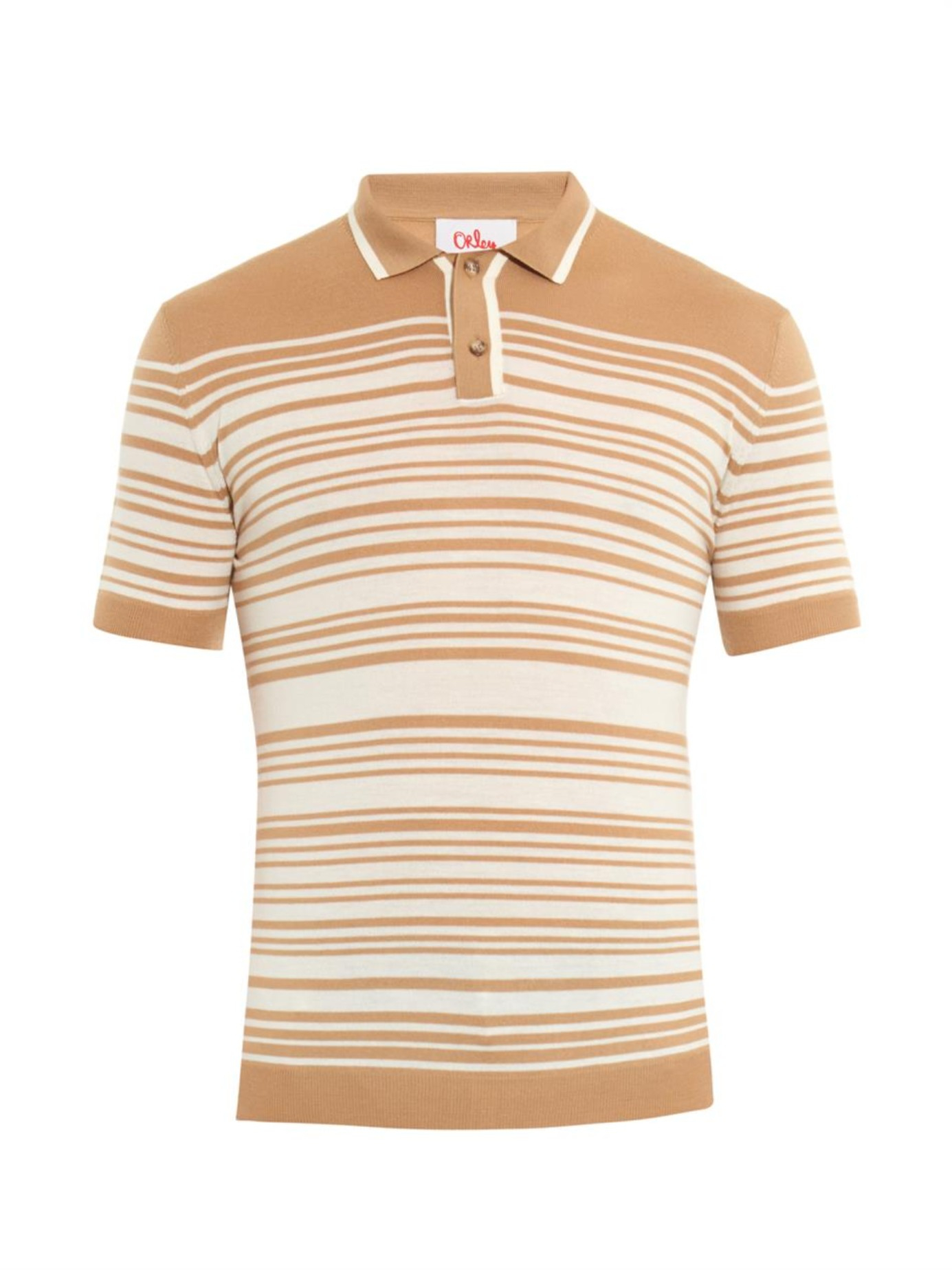 striped knit polo