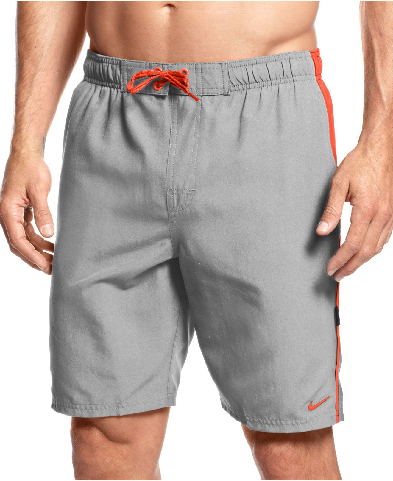 grey nike swim shorts