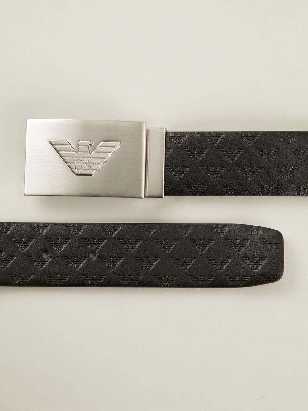 emporio armani logo belt