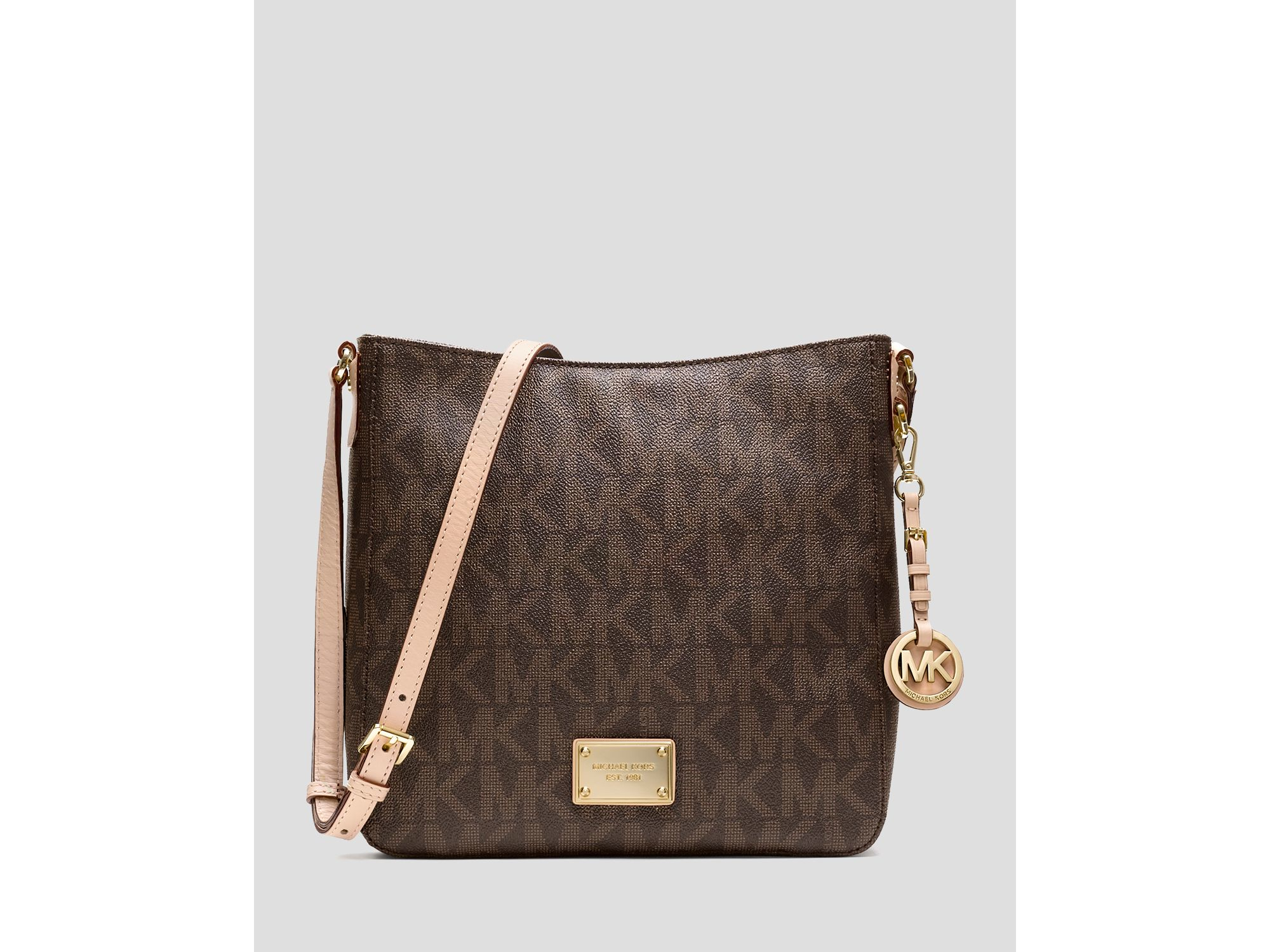michael michael kors large crossbody bag brown