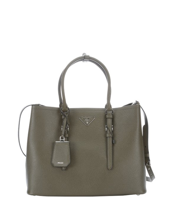 Lyst Prada Military Green Saffiano Leather Convertible Tote Bag In Gallery