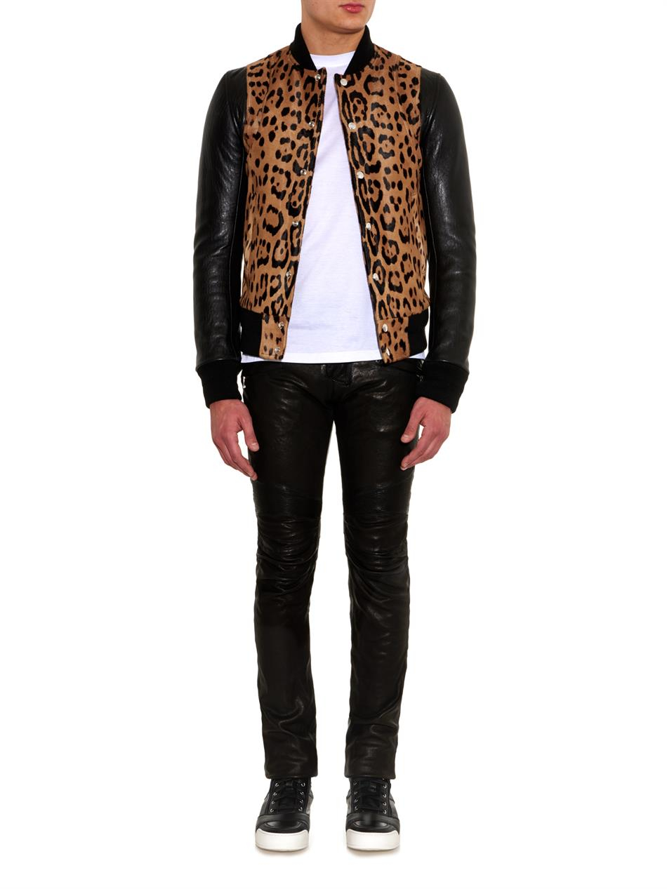 Balmain Leopard-print Bomber Jacket for Men | Lyst Canada
