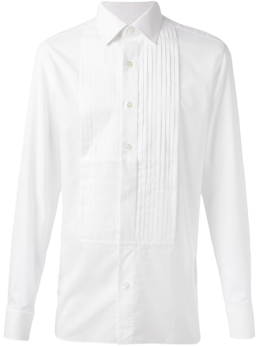 Tom ford Pleated Front Shirt in White for Men | Lyst