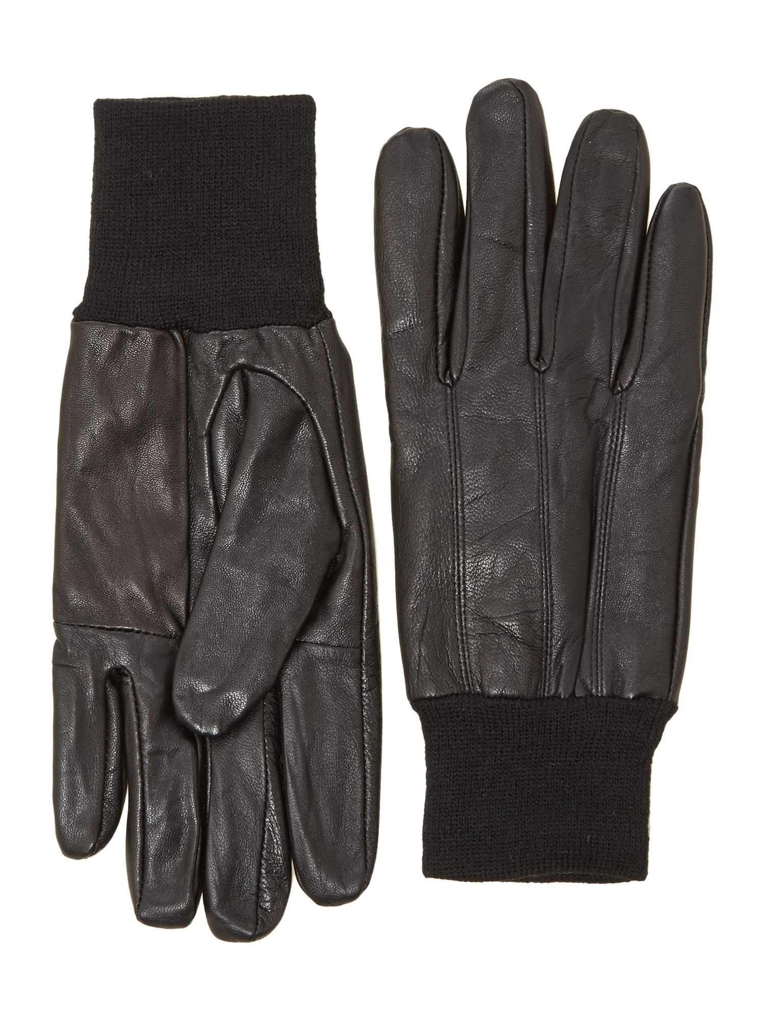 Howick Leather Rib Cuff Gloves in Black for Men Lyst