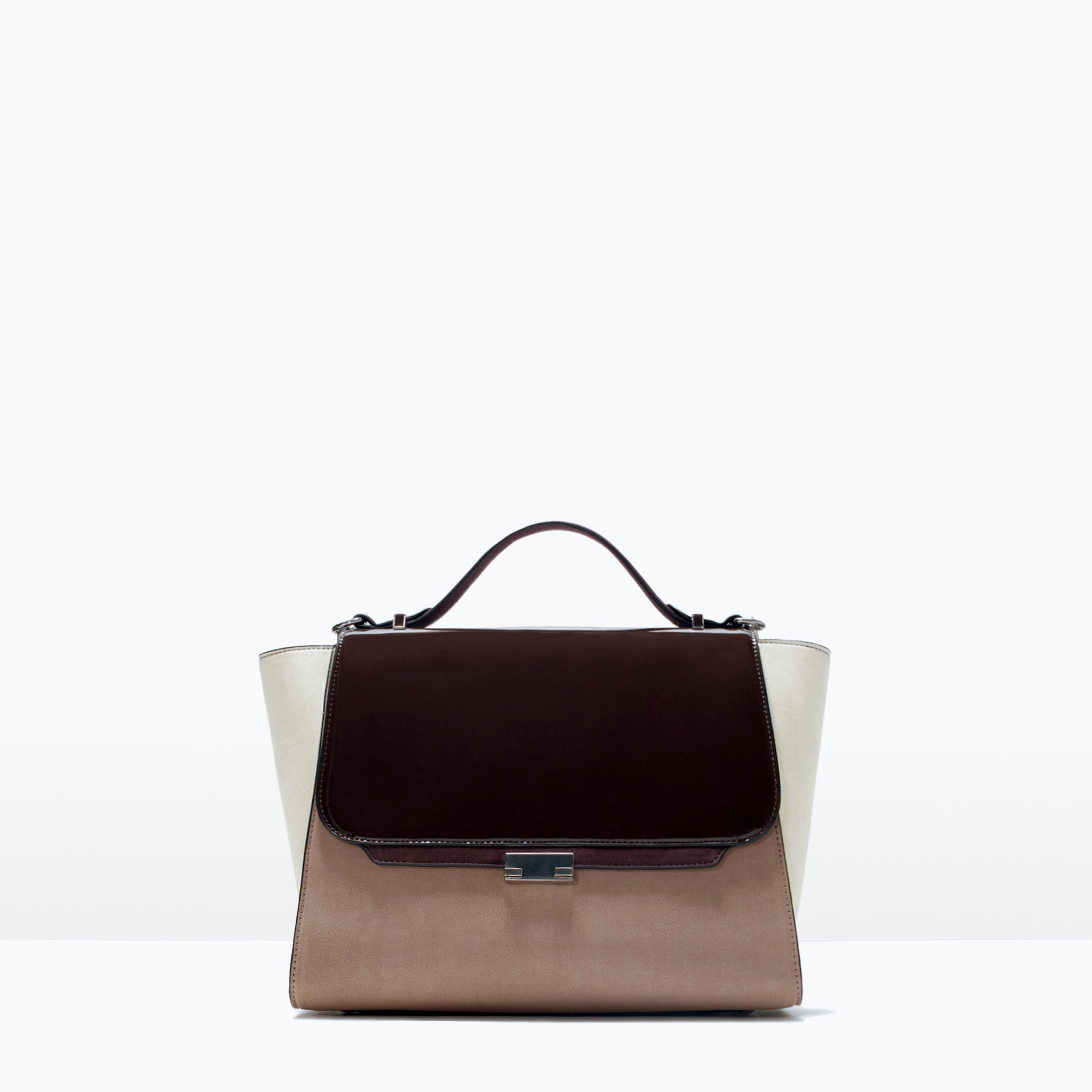 Zara Combination City Bag in Brown Lyst