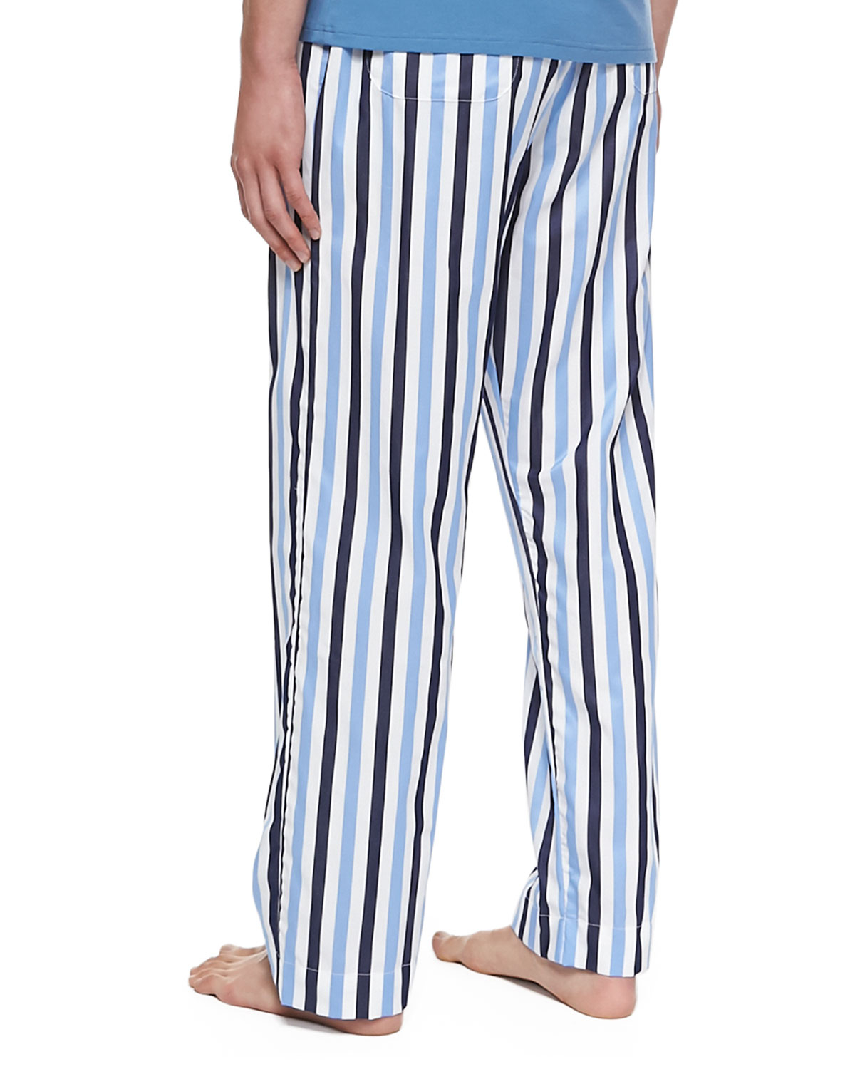 Derek rose Windsor Striped Pajama Pants in Blue for Men Lyst