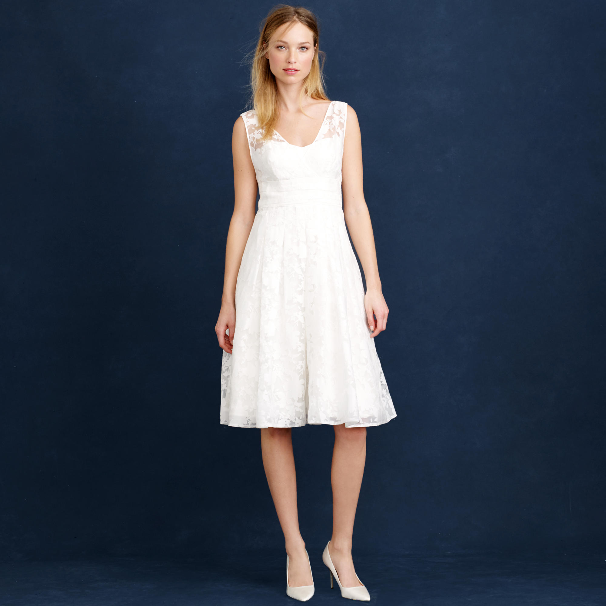 Lyst J.Crew Ava Dress In Burnout Organza in White