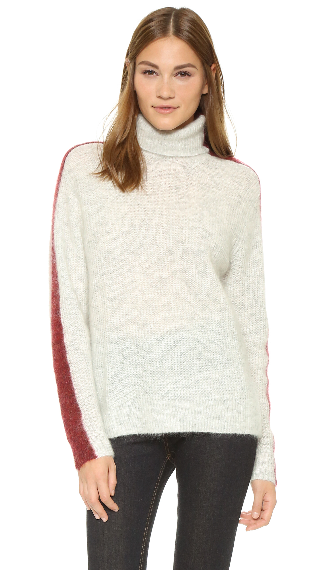 Ganni Evangelista Turtleneck Sweater in White | Lyst
