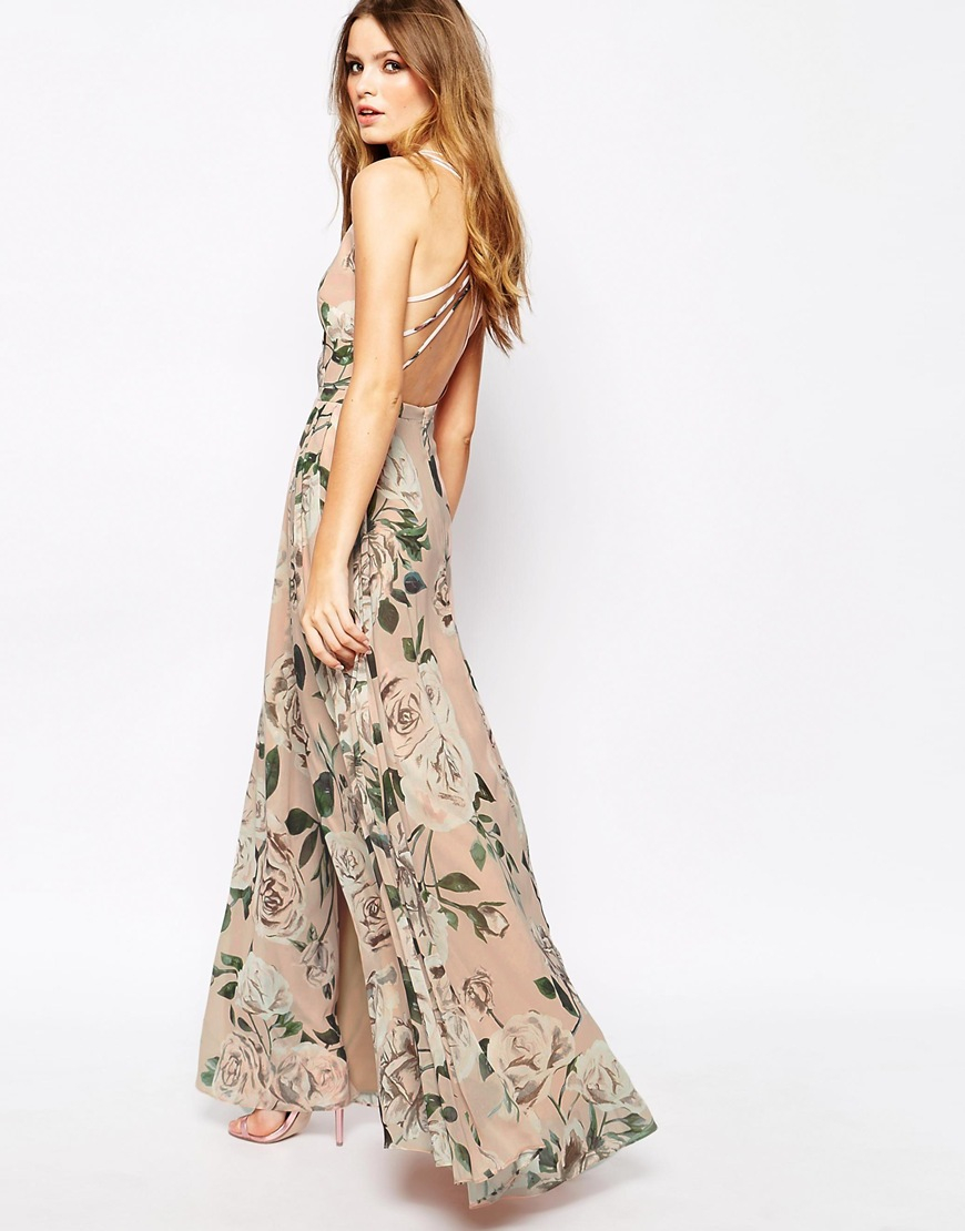 fame and partners floral maxi dress