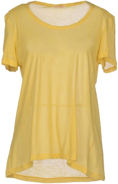 Marni T-Shirt in Yellow | Lyst
