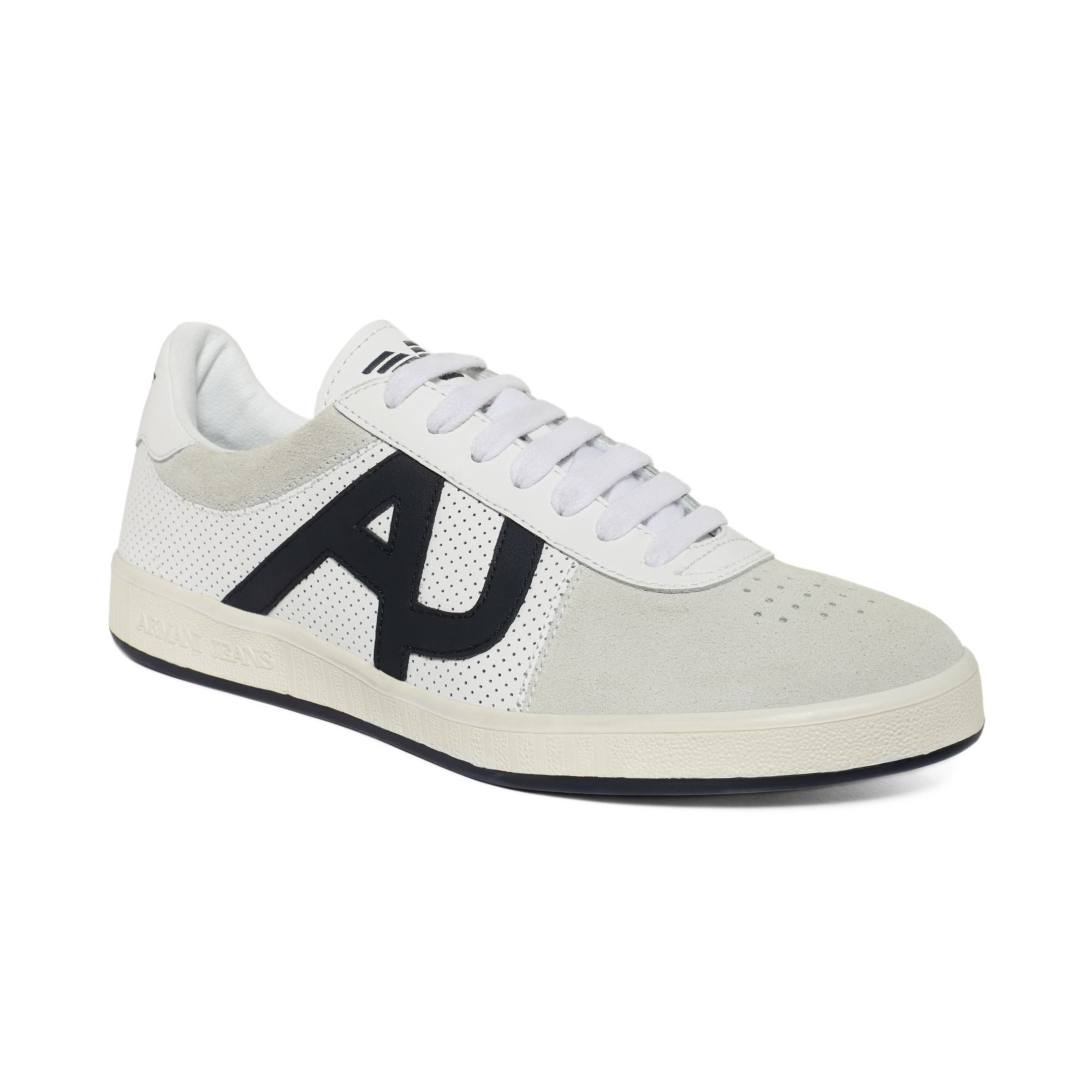 armani sneakers mens armani perforated leather sneakers in white for armani sneakers mens armani perforated leather sneakers in white for