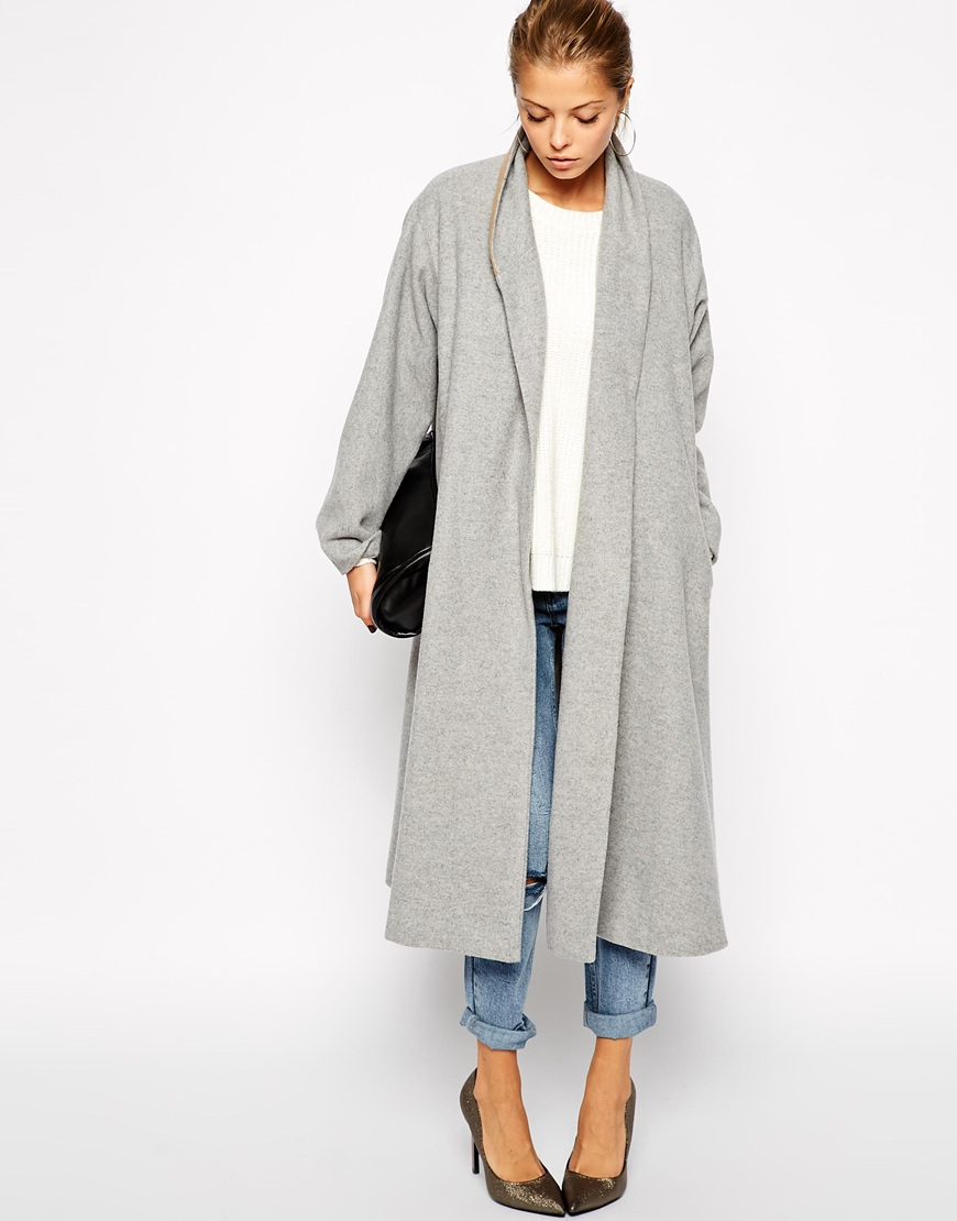 Grey midi coat Clearance