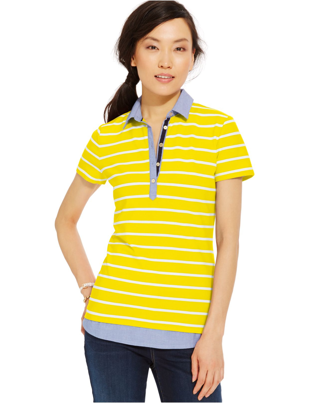 tommy hilfiger polo shirt yellow