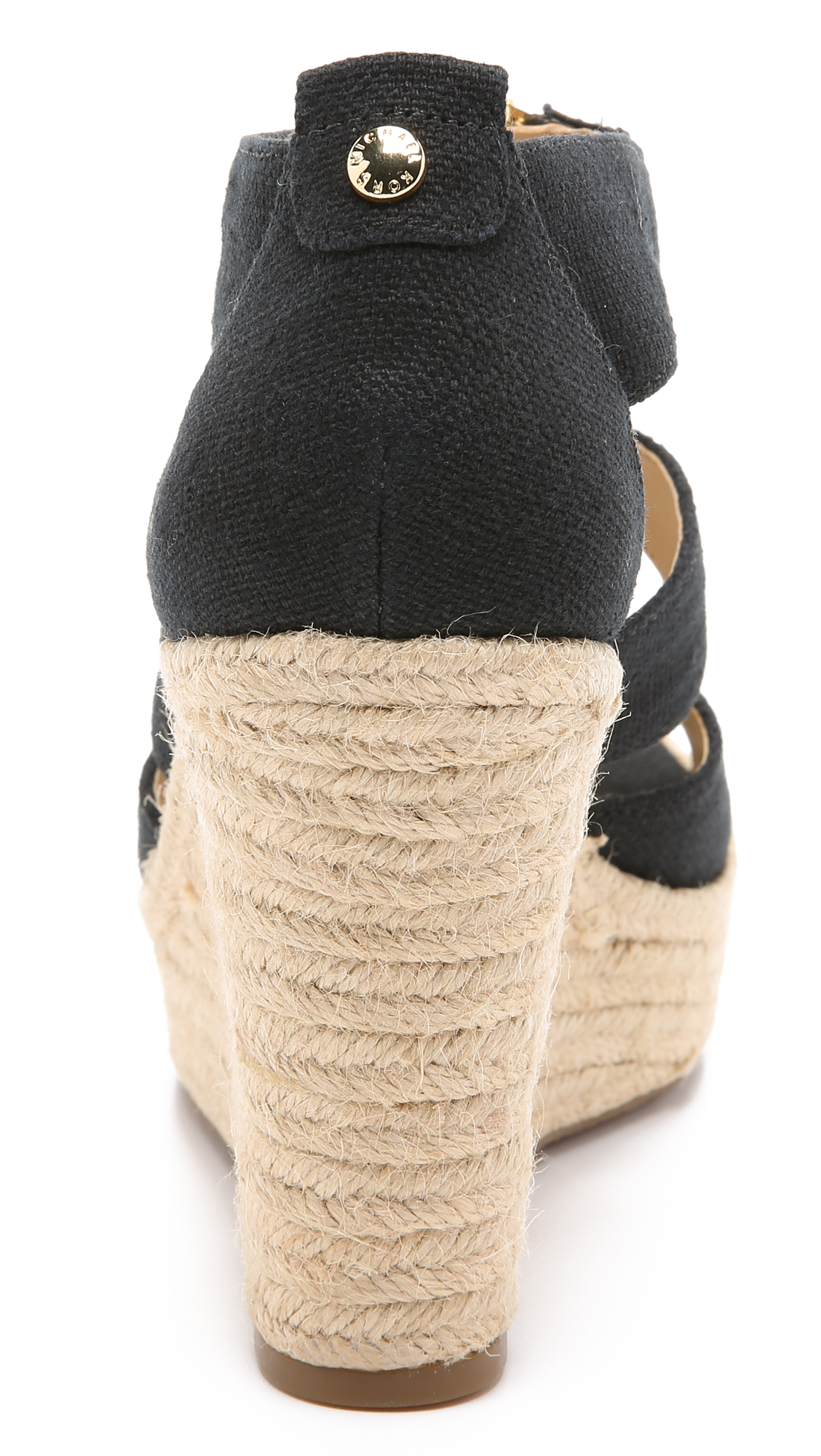 MICHAEL Michael Kors Damita Wedge Sandals in Black | Lyst