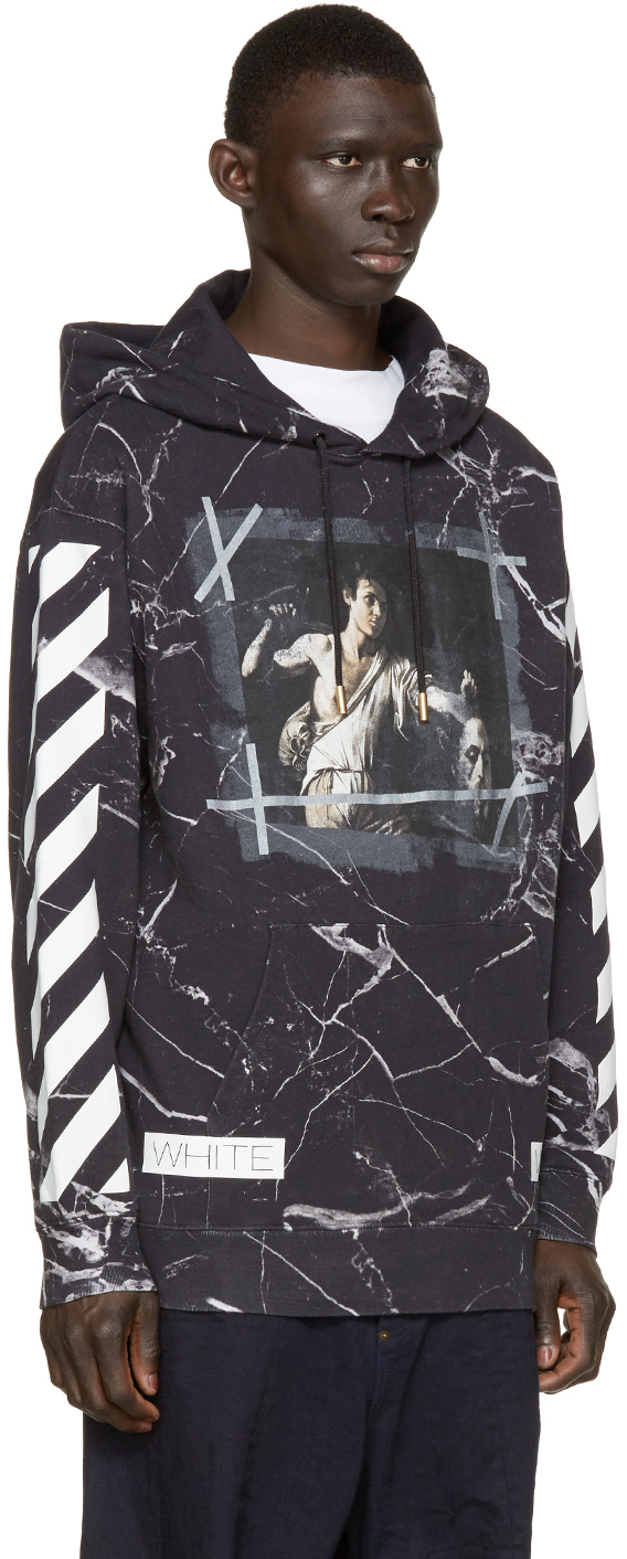 off white marble hoodie