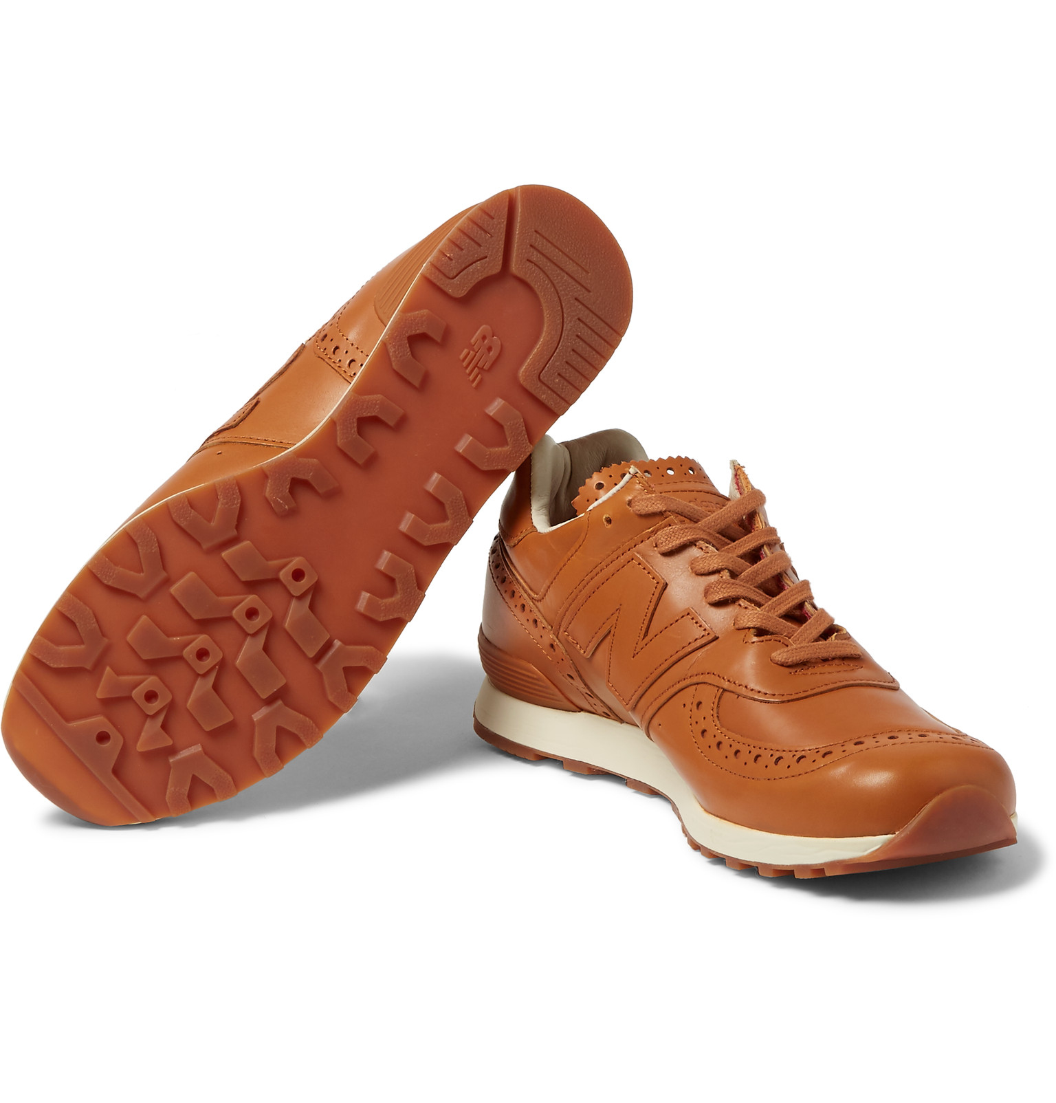 New Balance + Grenson Leather Sneakers in Tan (Brown) for Men Lyst