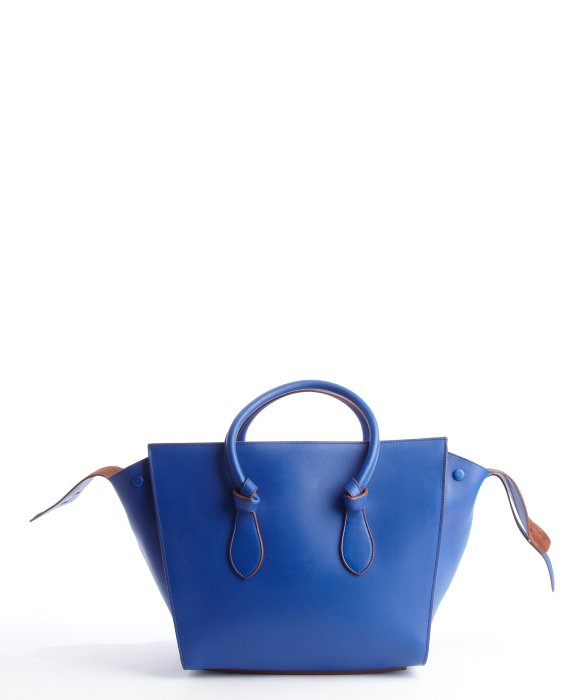 Cline Indigo Leather Knot Bag with Matching Pouchette in Blue ...  