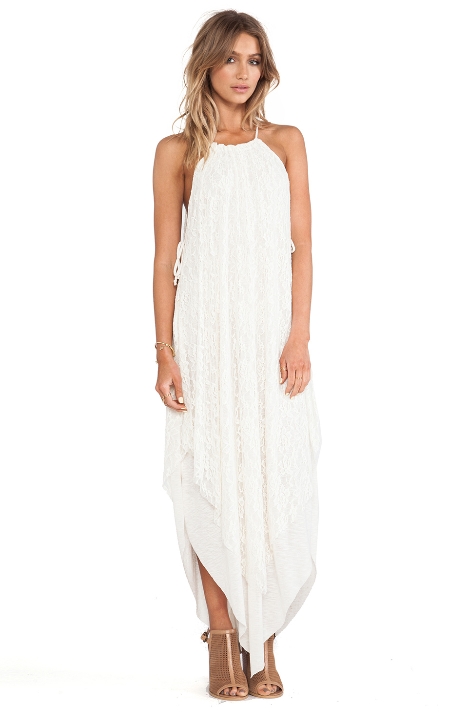 Free People Olympia Lace Dress in White (Ivory)