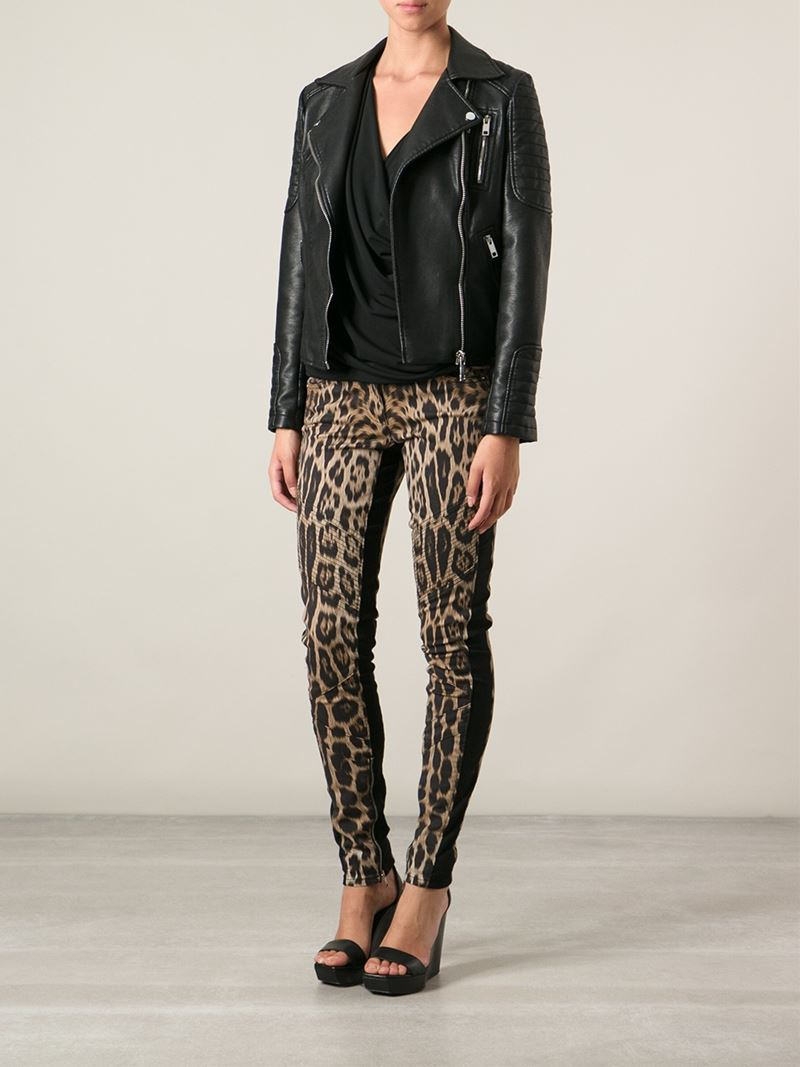 jeans leopard print