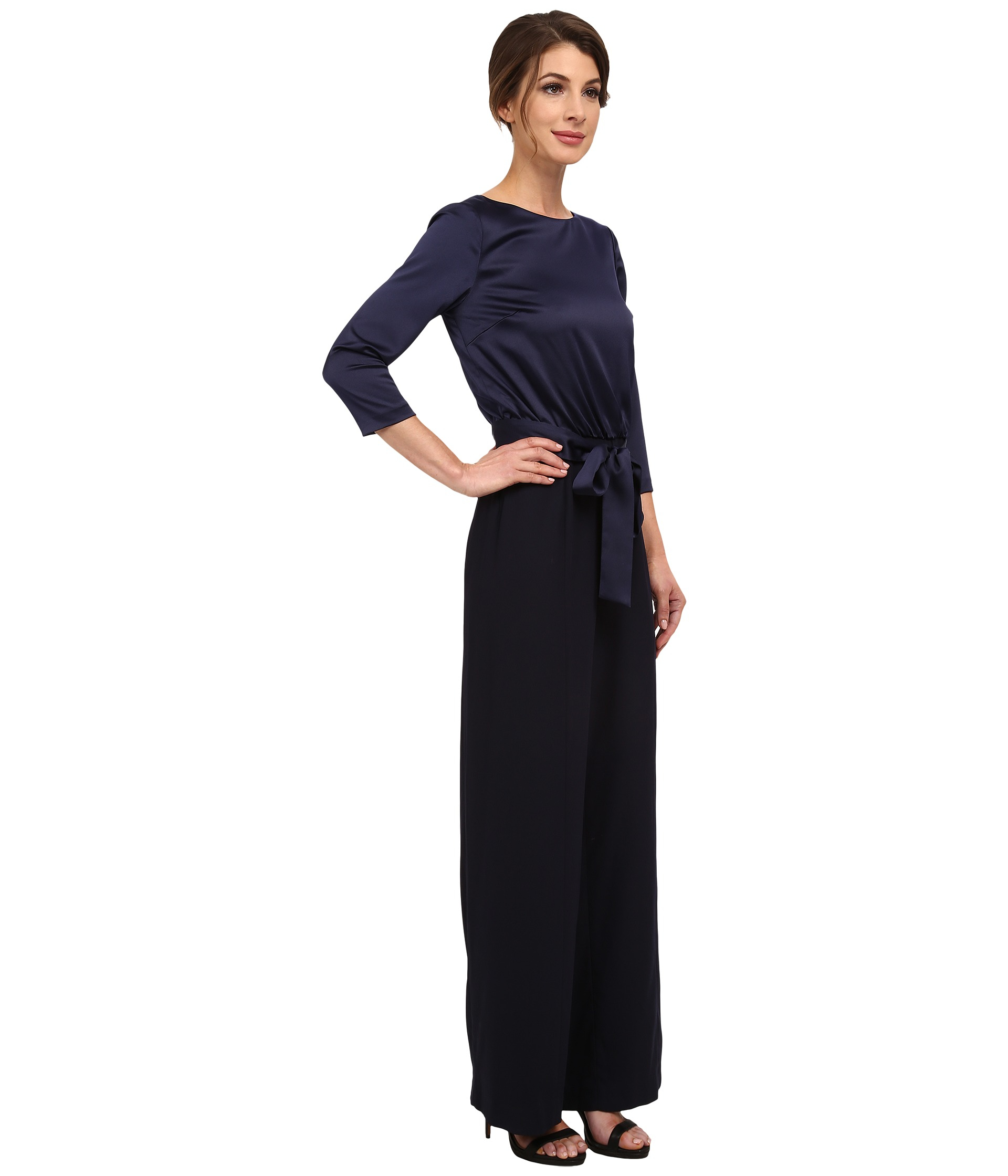 tahari jumpsuit navy