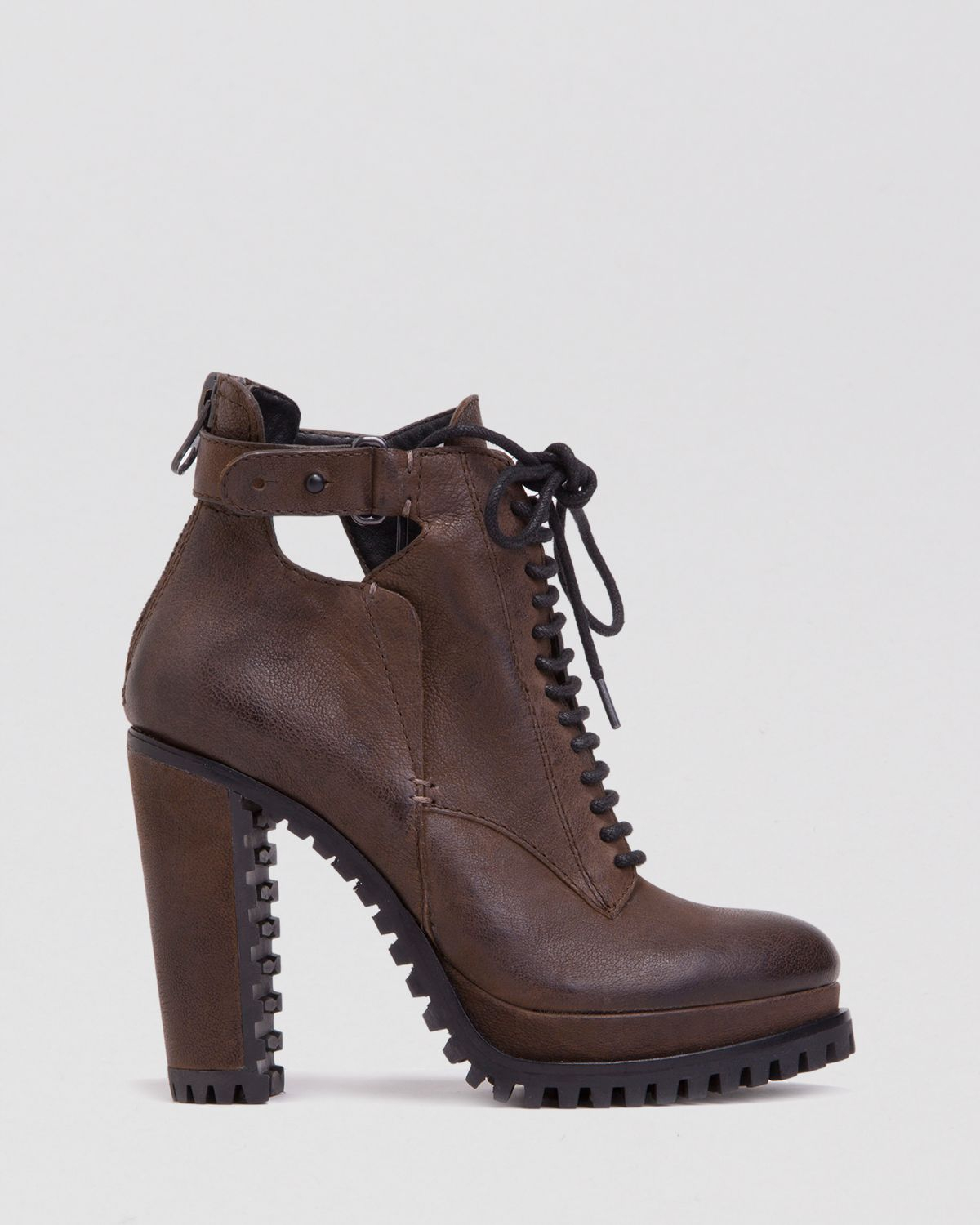 gwen canvas lace up lug sole boot
