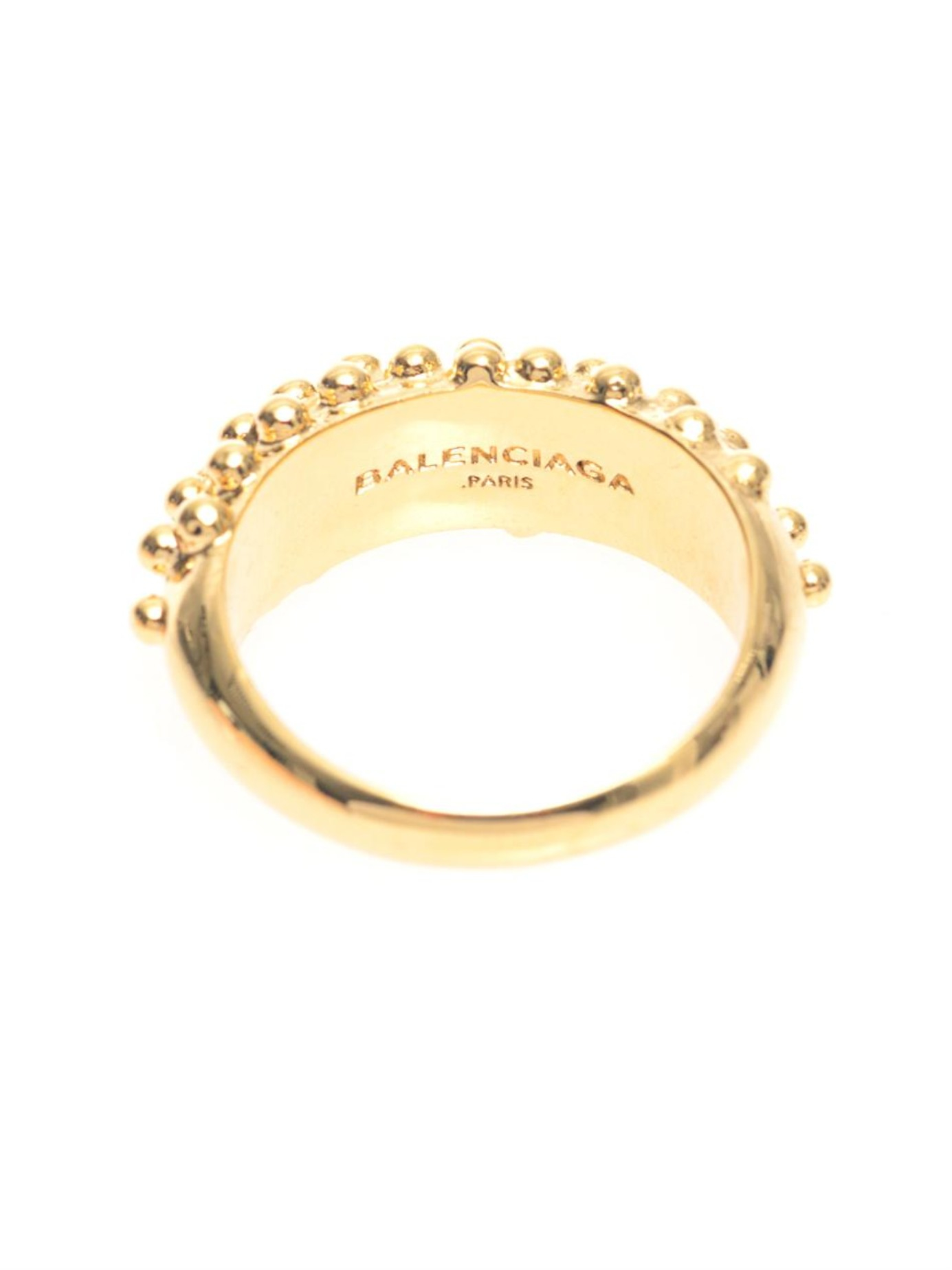 Balenciaga Bubble Track Ring in Gold (Metallic) Lyst