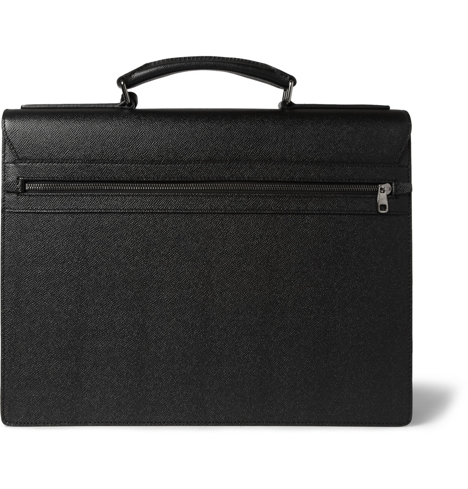 Dolce & Gabbana Structured Fullgrain Leather Briefcase in Black for Men ...