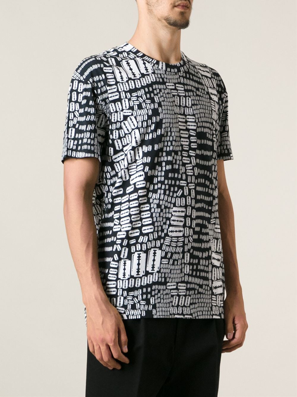 Lyst - Mcq Razor Blade Print T-Shirt in Black for Men