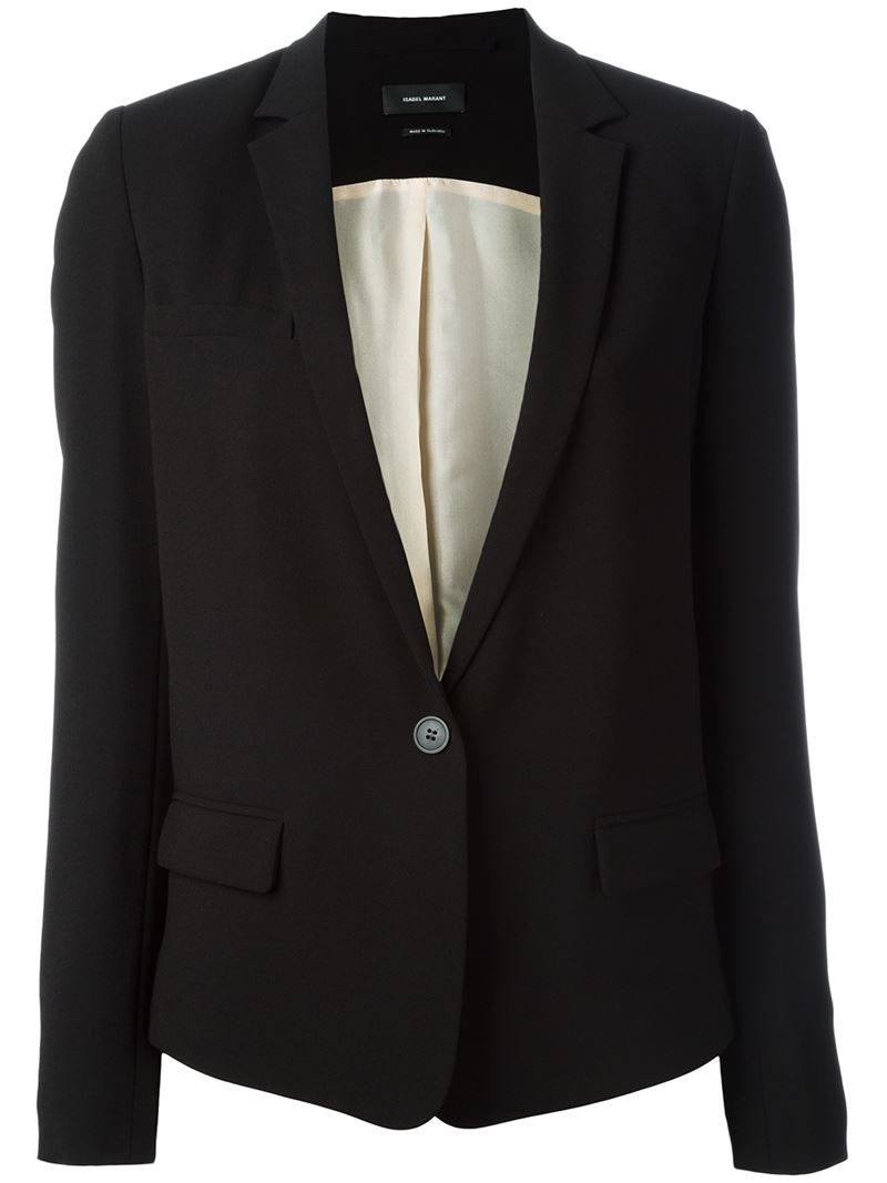Isabel Marant Silk Mathis Blazer in Black | Lyst
