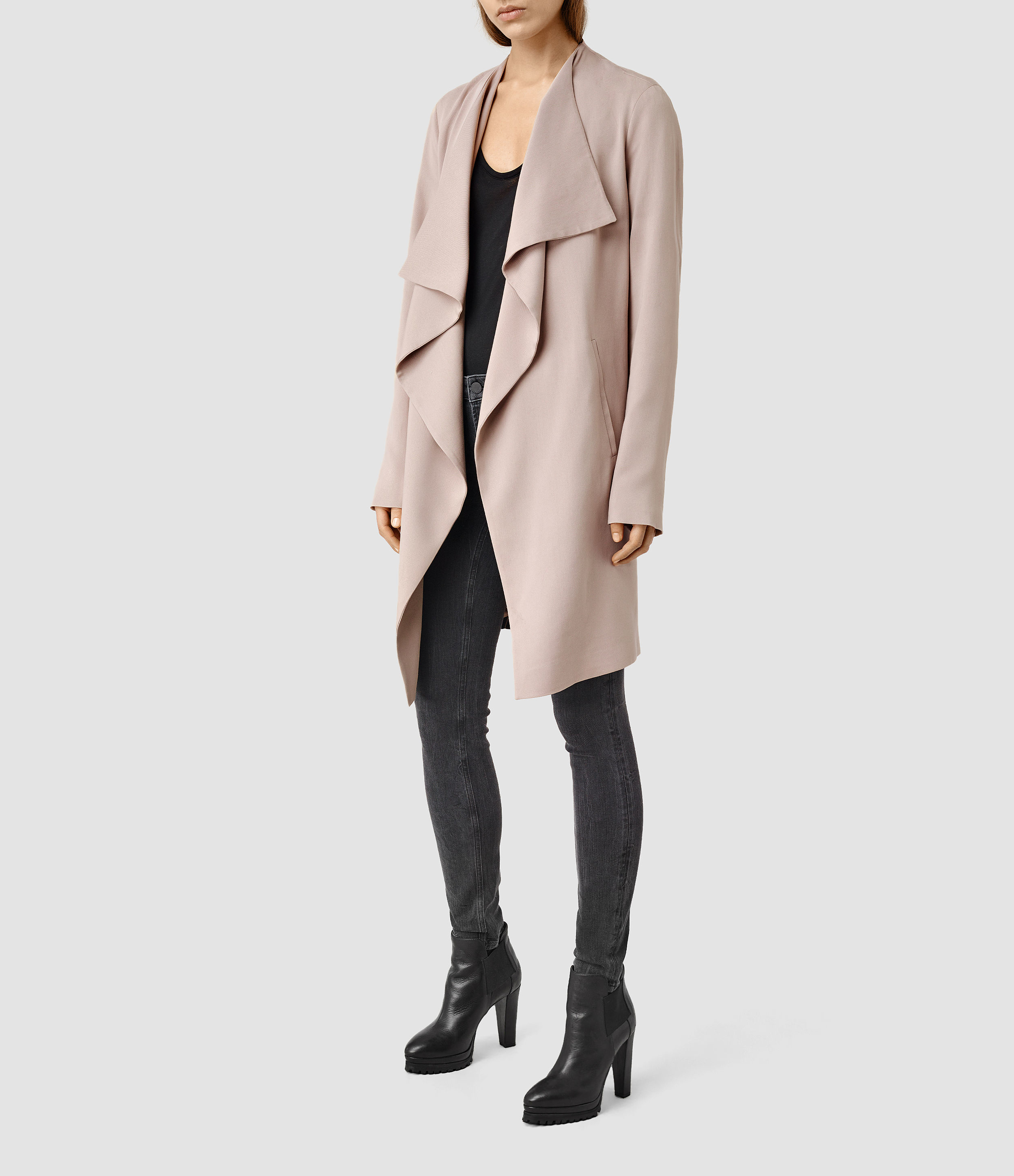 All saints pink coat clearance