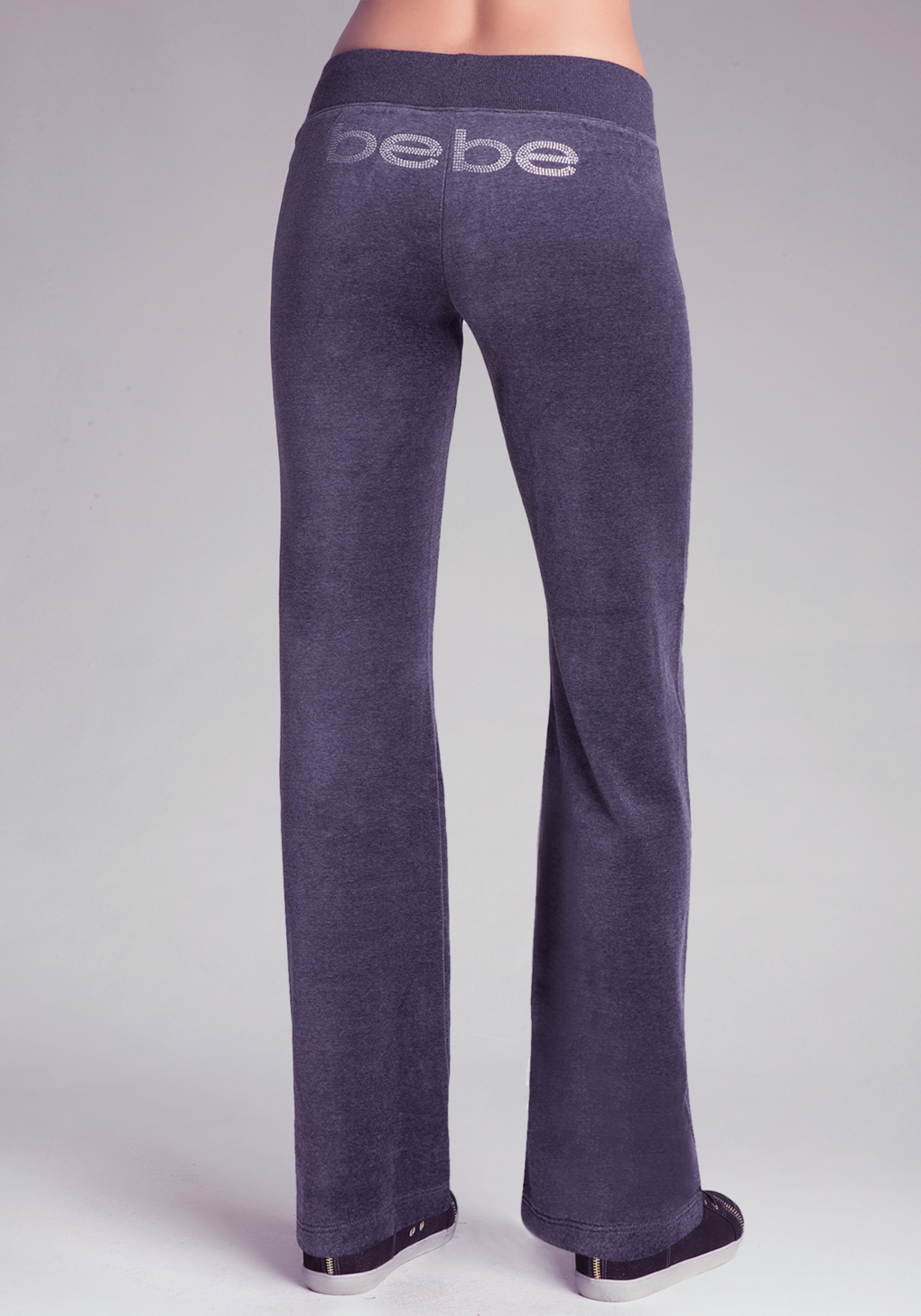 Bebe Petite Logo Velour Pants in 