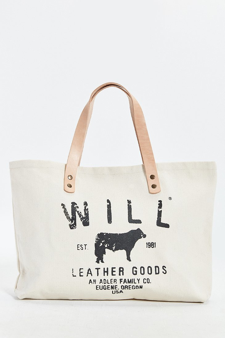 will leather goods tote