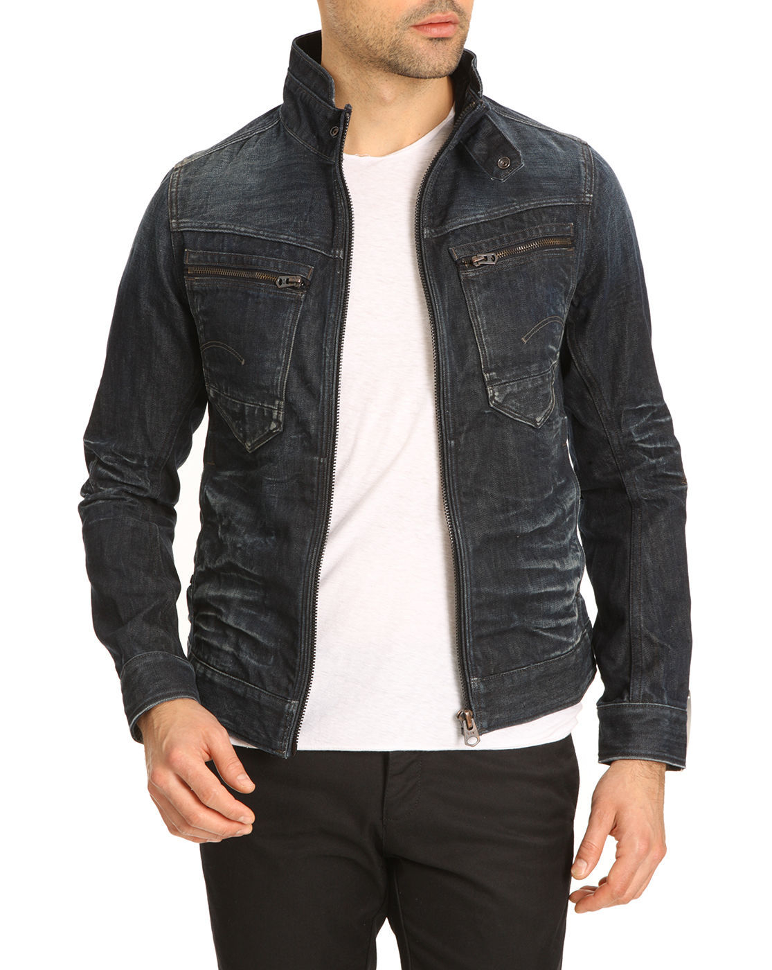 Gstar raw Arc Zip 3d Slim Denim Jacket in Blue for Men (denim) Lyst