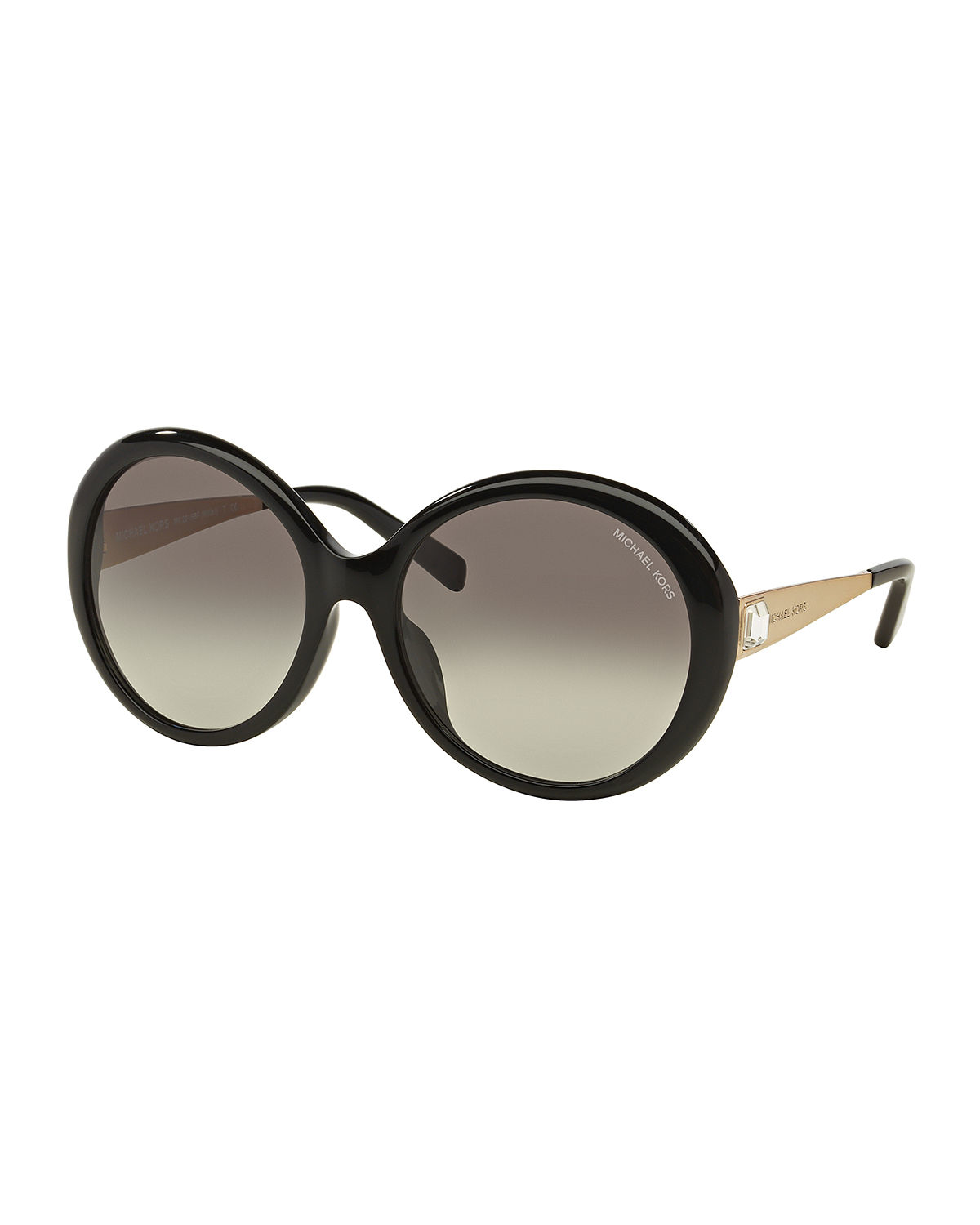 Lyst Michael Kors Oversized Round Gradient Sunglasses In Black