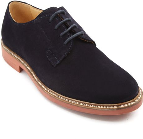 A.p.c. Suede Derby Shoes in Blue for Men | Lyst