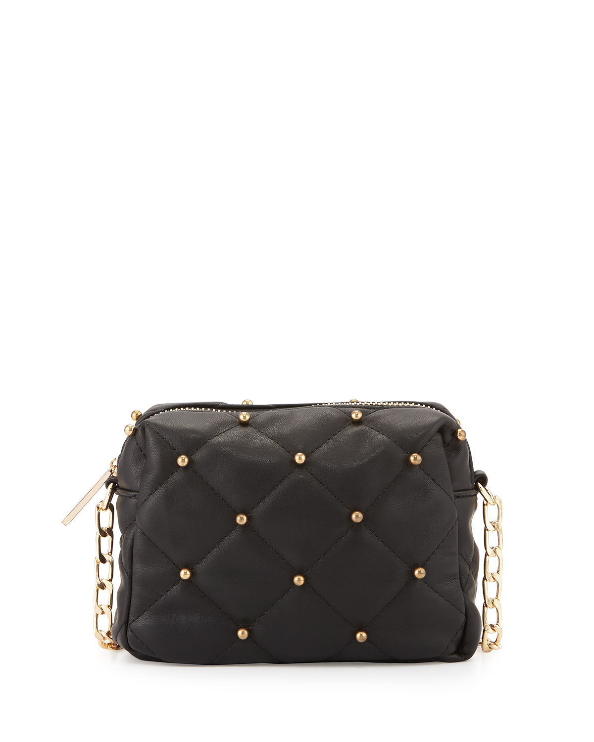 Neiman Marcus Beaded Quilted Mini Crossbody Bag in Black - Lyst