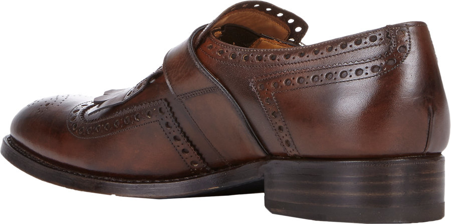 Harris Kiltie Monk-Strap Shoes in Brown for Men | Lyst