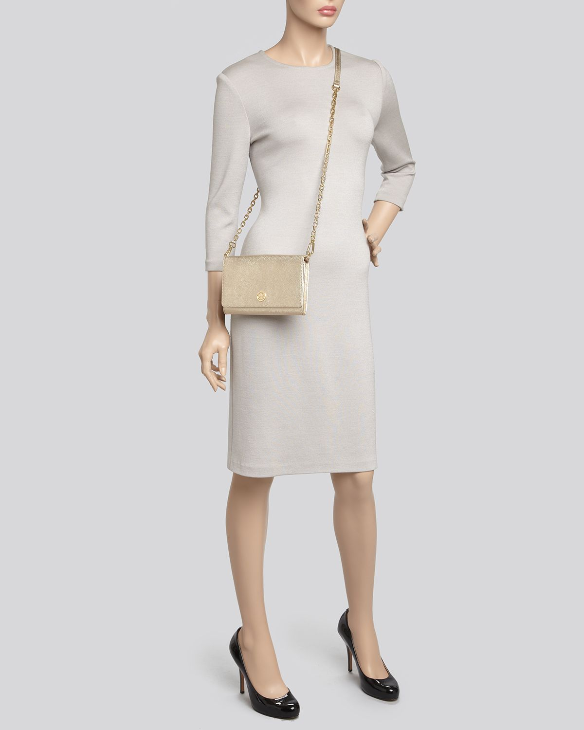 tory burch robinson metallic