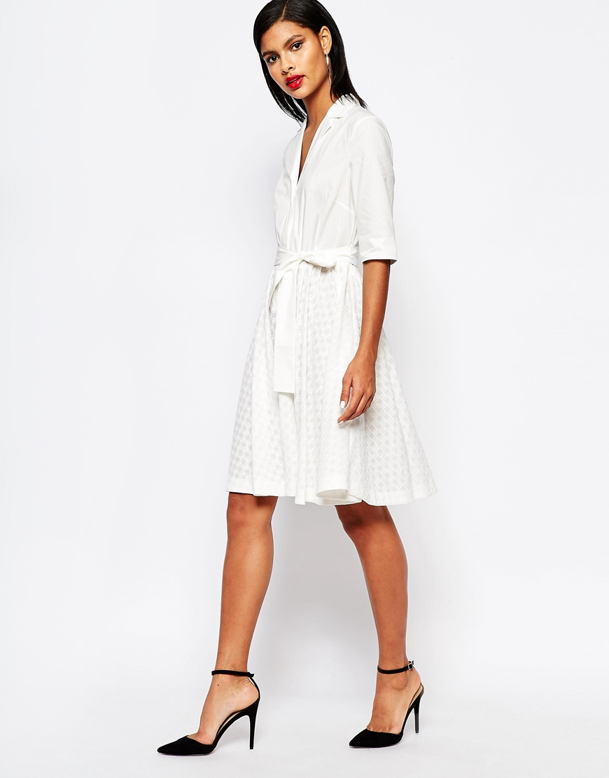 french connection floral shirt dress