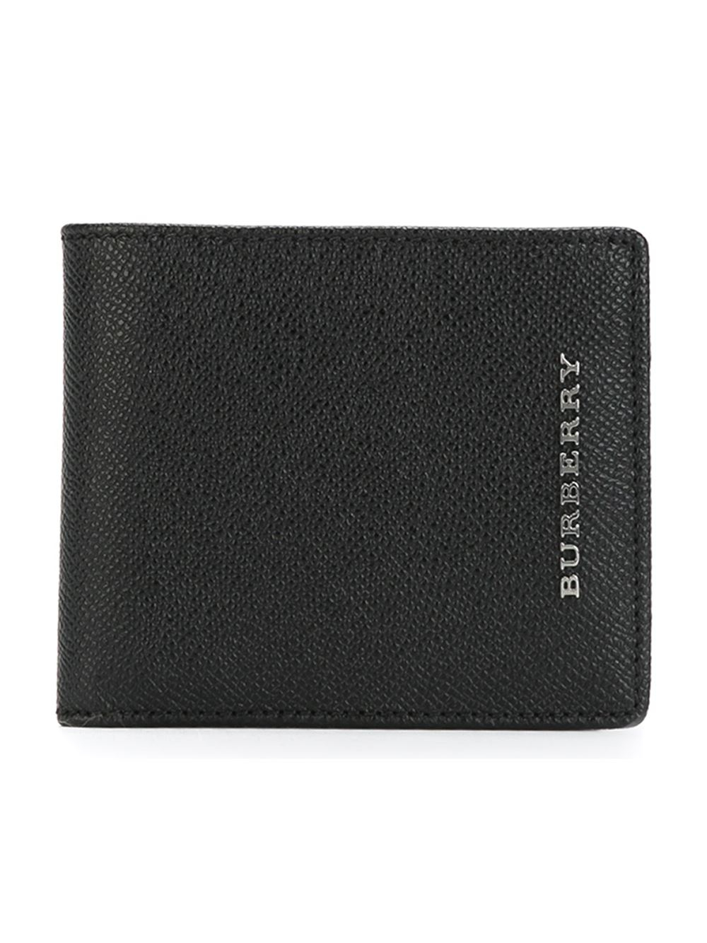Burberry Logo Plaque Wallet in Black for Men | Lyst