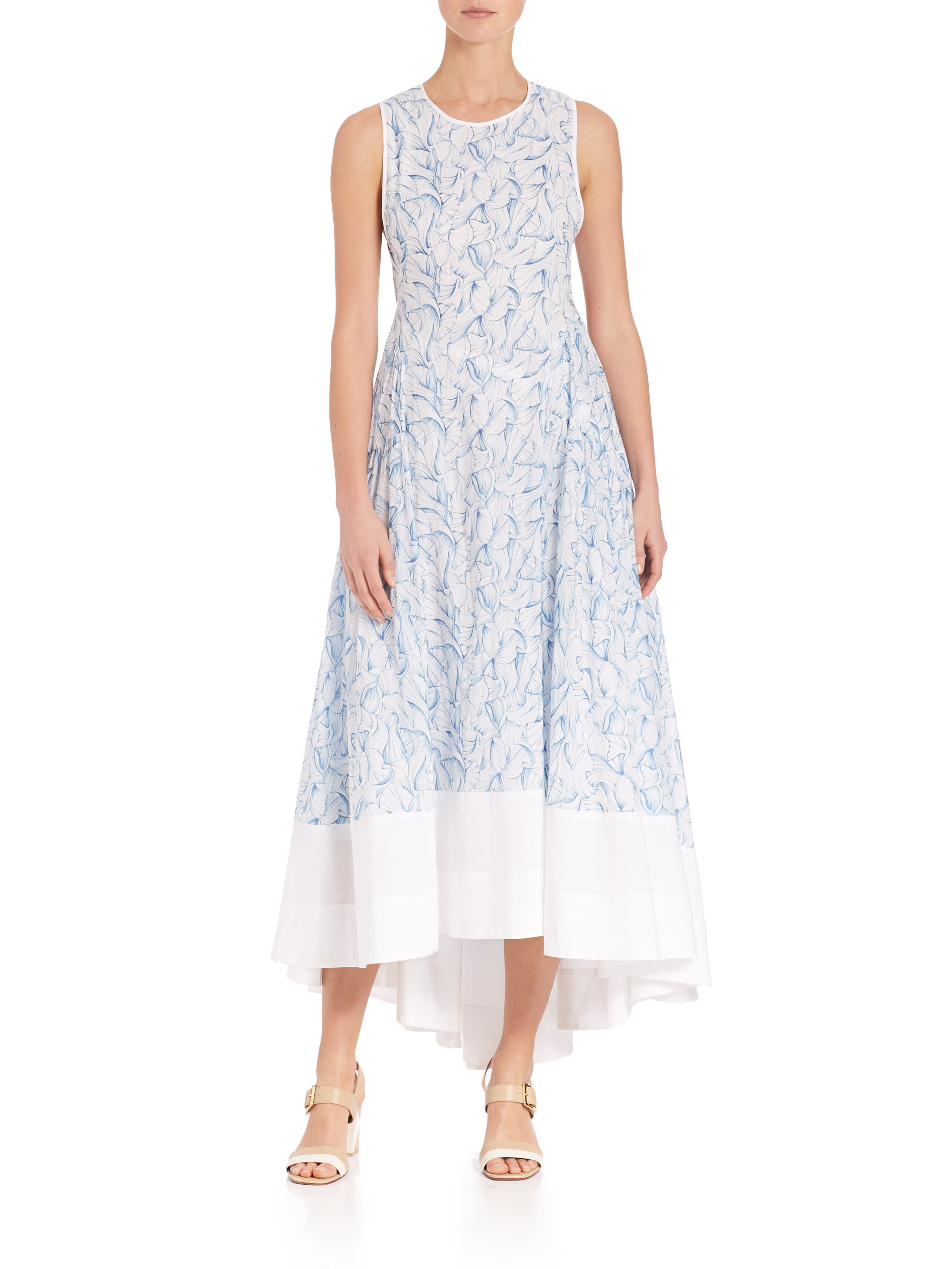 tory burch printed cotton dress