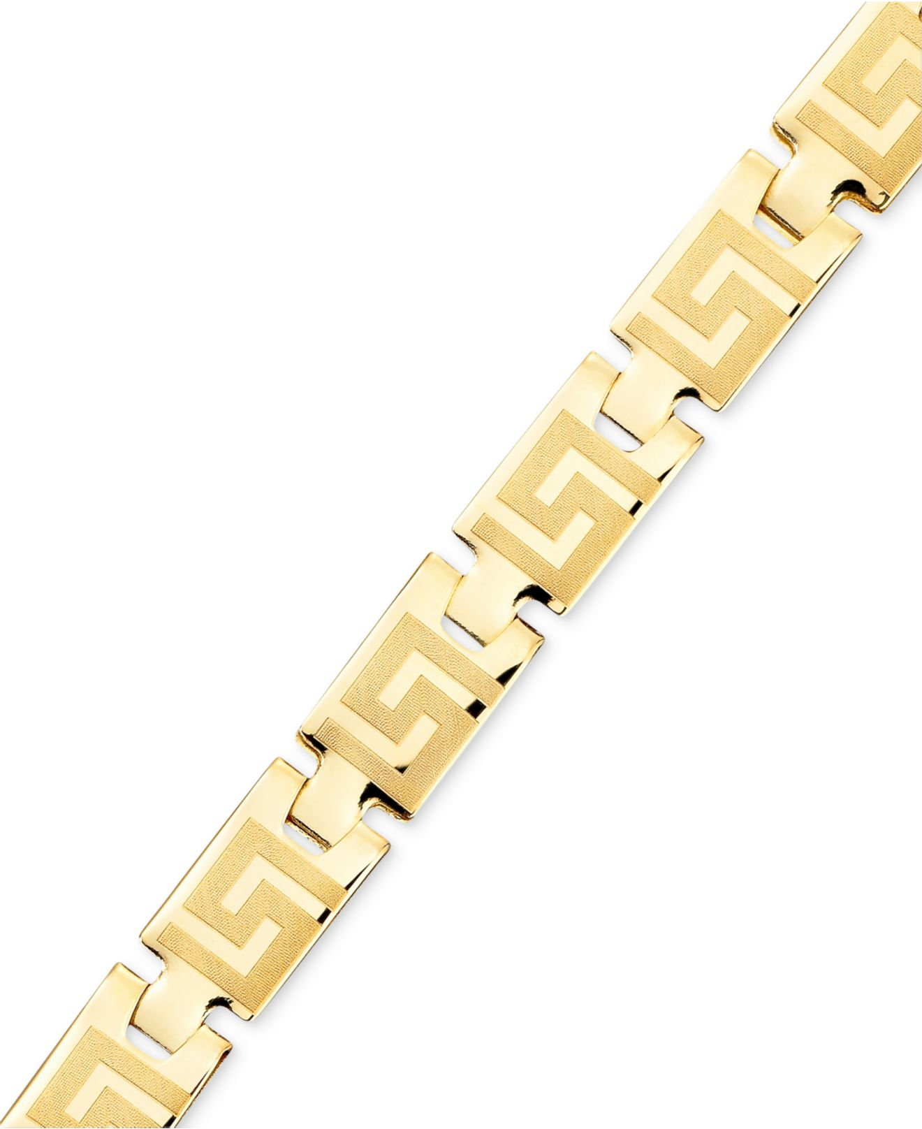 Macy's 14K Gold Greek Key Bracelet in Metallic - Lyst