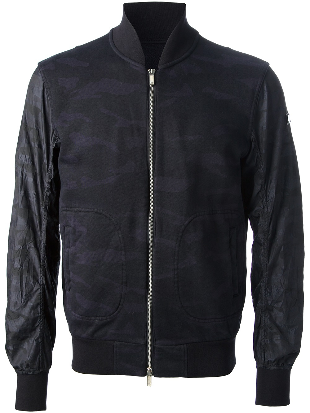 Giorgio Armani Camouflage Bomber Jacket in Blue for Men - Lyst