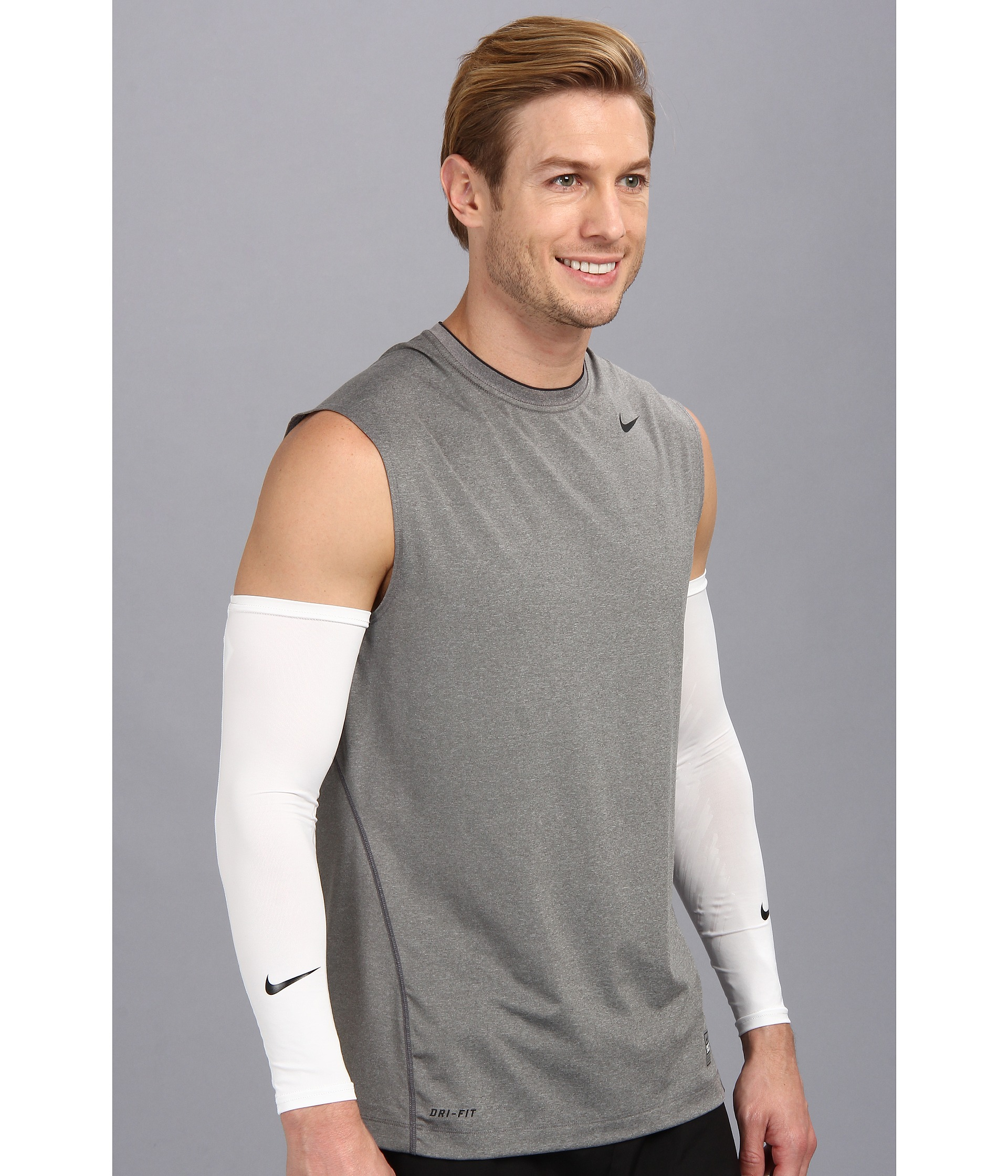 Nike Pro Combat Dri-Fit Shiver in White for Men | Lyst