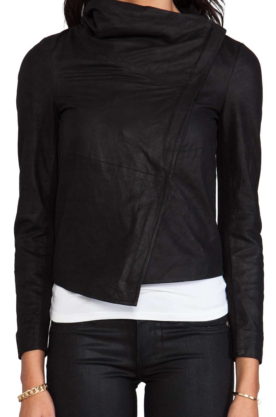 Muubaa Sinoia Drape Jacket In Black Lyst
